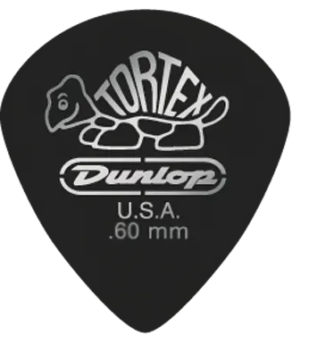 Jim Dunlop Tortex Black Gold Jazz Guitar Pick 0.60MM (Single)