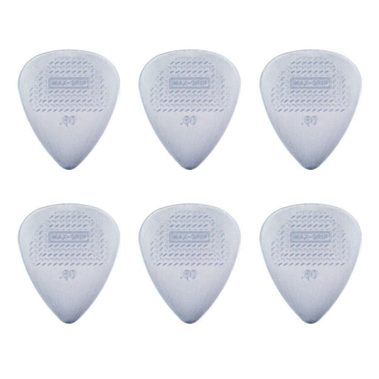 6 x Jim Dunlop Max Grip Nylon 0.60mm Gauge Grey Guitar Picks Free Post