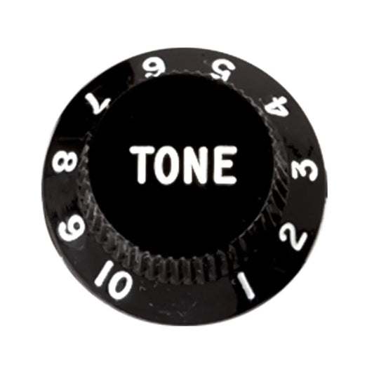 Pickboy S-type Black Guitar Tone Knob with Numbers 1 to 10, Made in Japan
