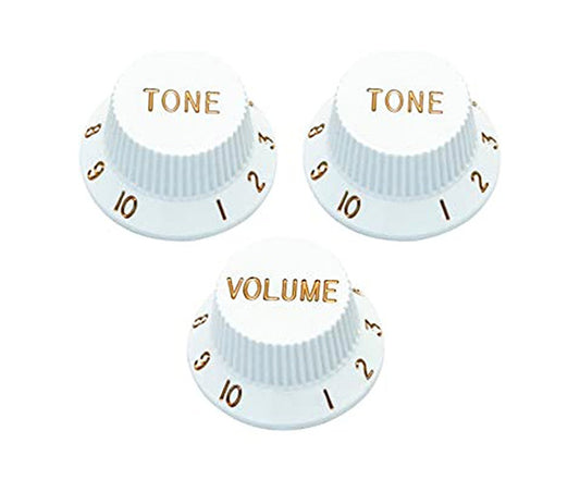 Pickboy Guitar Knob Tone S-type White