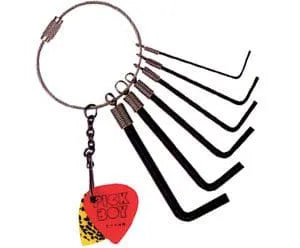 Pickboy 6 Piece Metric Guitar Allen Key Set - 1.5, 2, 2.5, 3, 4, 5mm
