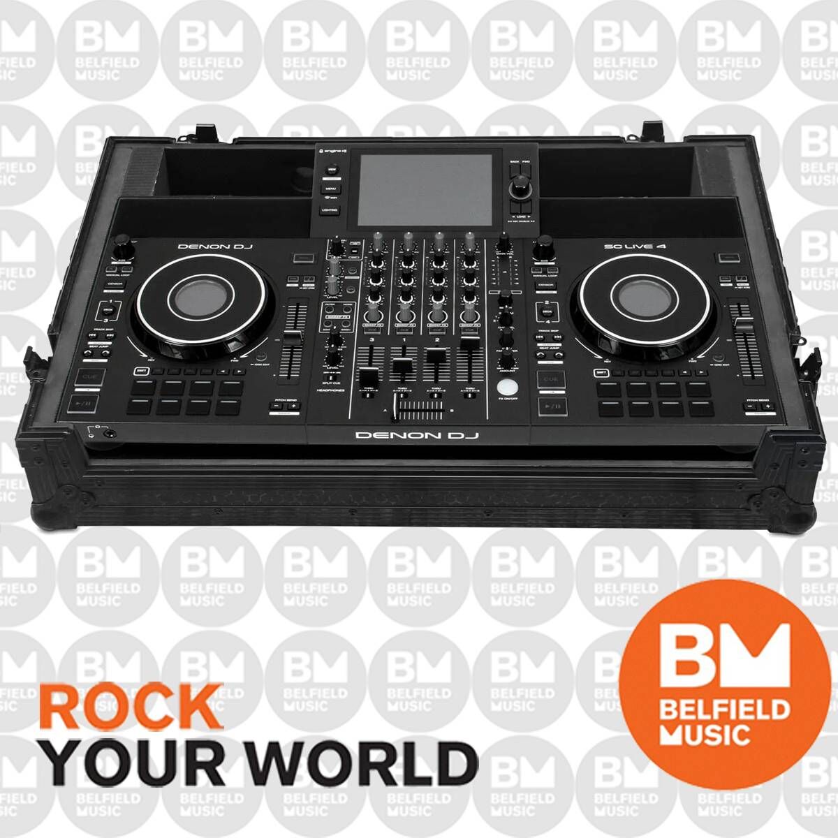 UDG Ultimate Flight Case for Denon DJ SC LIVE 4 with Wheels - Black — view 3