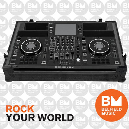 UDG Ultimate Flight Case for Denon DJ SC LIVE 4 with Wheels - Black — view 3