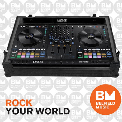 UDG Ultimate Flight Case for Rane Four/Performer with Wheels, Black, 9mm Plywood, EVA Foam Padding, Roller Wheels, Heavy-Duty Construction — view 3
