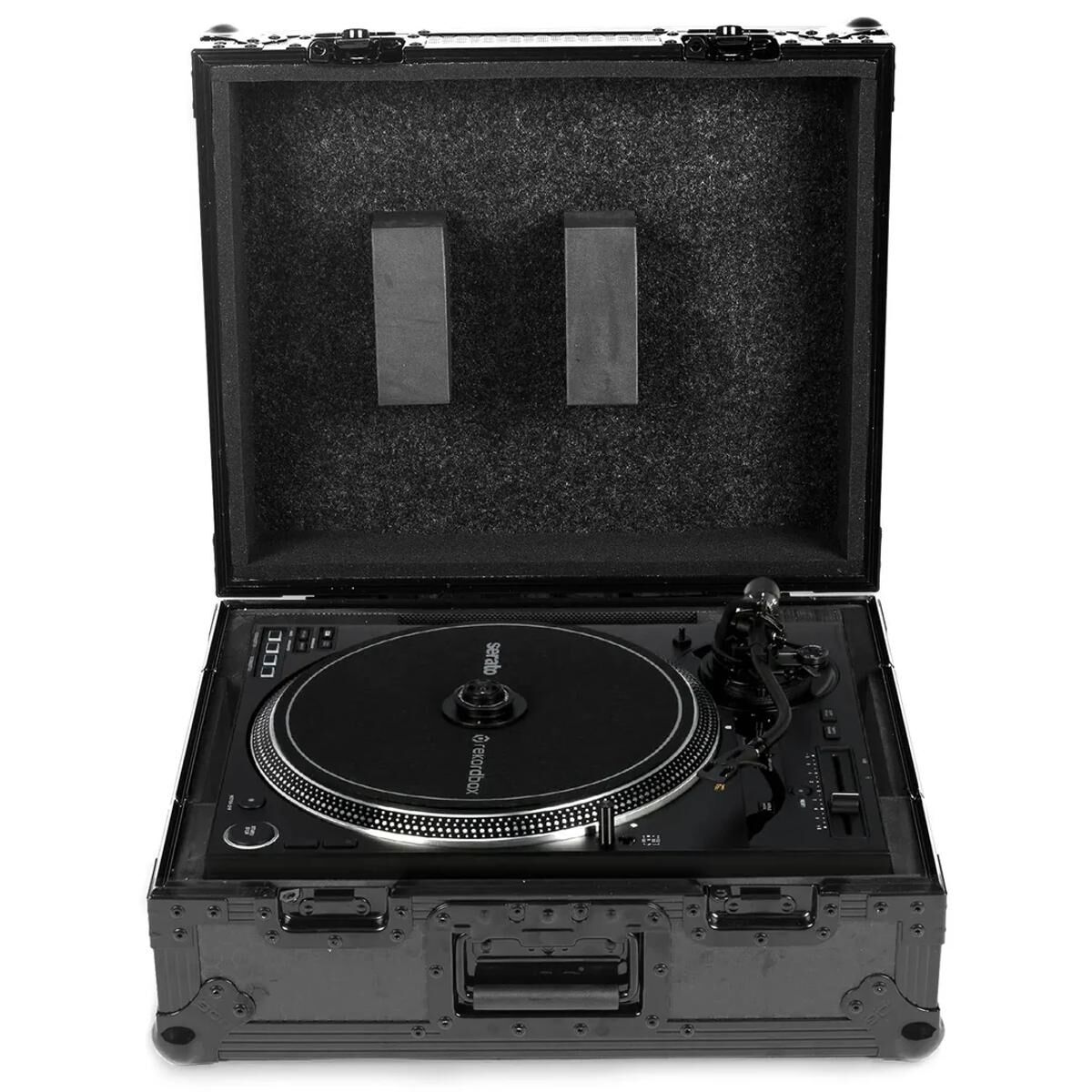 UDG Ultimate Flight Case for Pioneer PLX-CRSS12, Black, 9mm Plywood, Heavy-Duty Handles, EVA Foam Padding, Dimensions: 51.6x42.6x23 cm