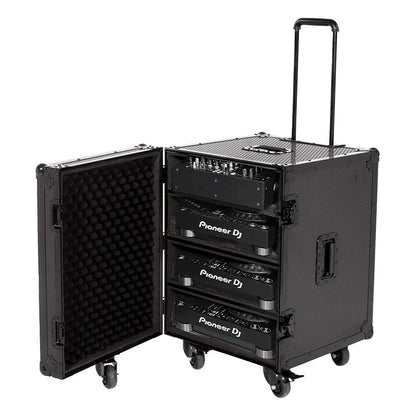UDG U91101BL Ultimate Flight Case for 4 CDJ/Mixer in Black with Trolley & Spinner Wheels — view 4