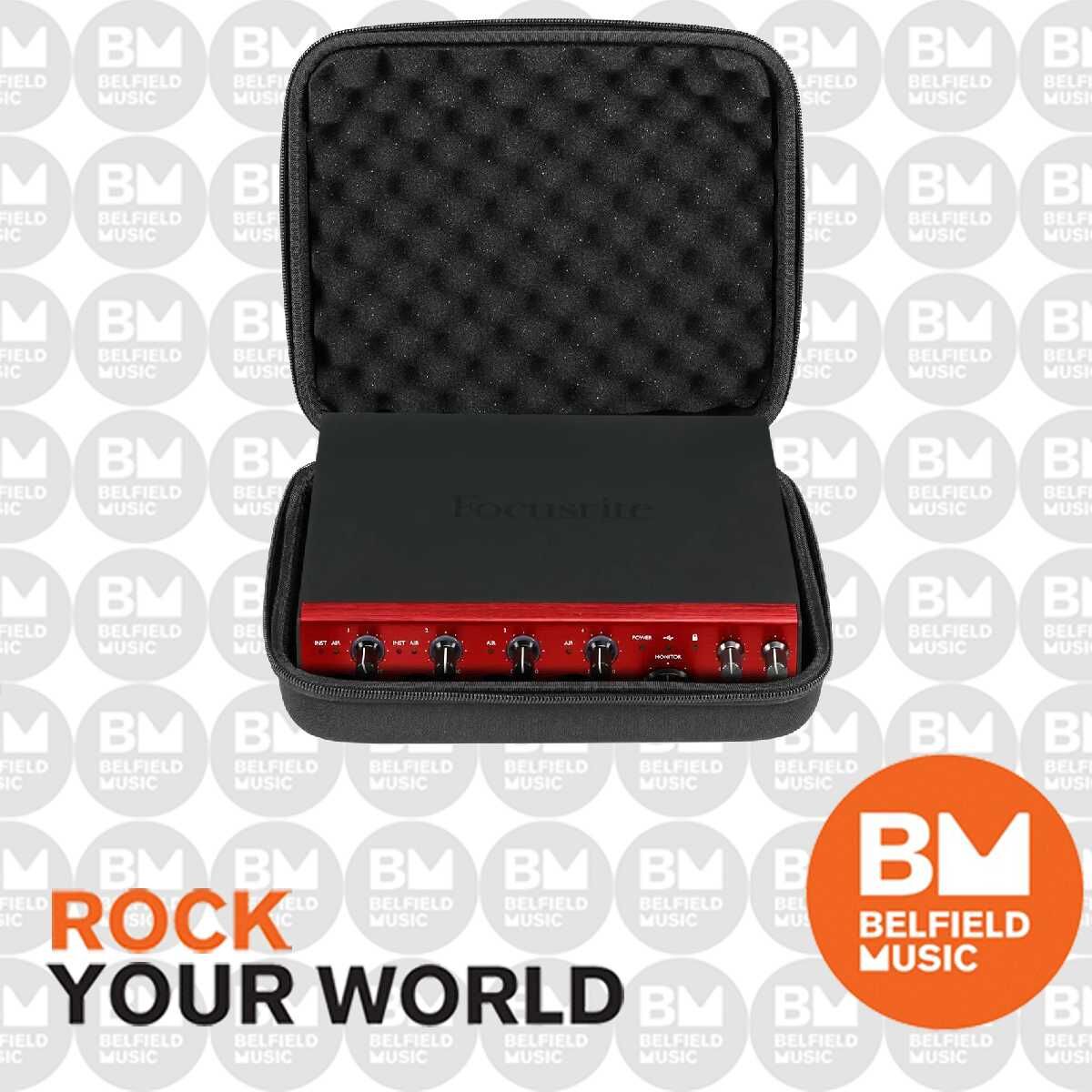 UDG U8507BL Creator Hardcase for Focusrite Scarlett 2i2/4i4 4th Gen/Clarett+ 4Pre/2Pre/Motu Ultralite MK5 - Black — view 3