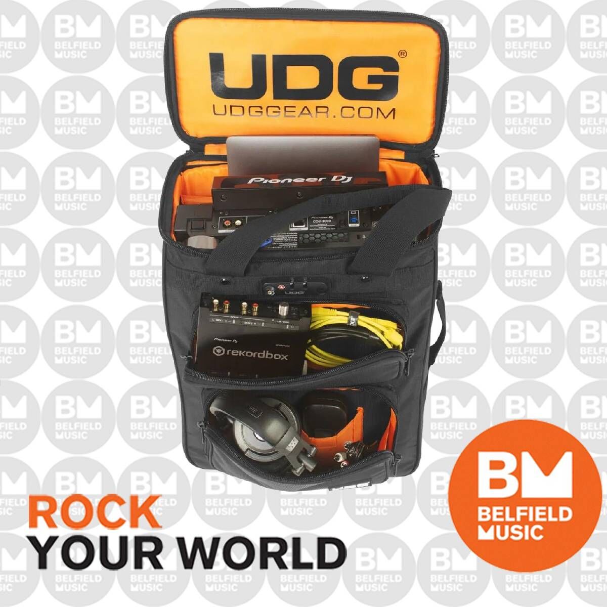 UDG U9024BL/OR Ultimate Producer Backpack Trolley Black/Orange with Wheels — view 4