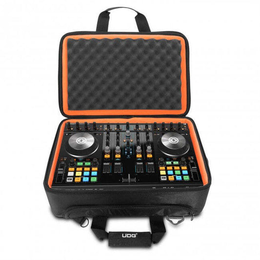 UDG U9103BL/OR Ultimate MIDI Controller Backpack Small Black / Orange inside NI Kontrol S4