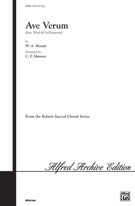 Ave Verum SATB Choral Sheet Music