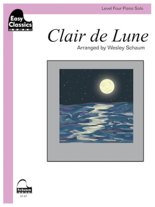 Clair De Lune Piano Solo Arr Schaum