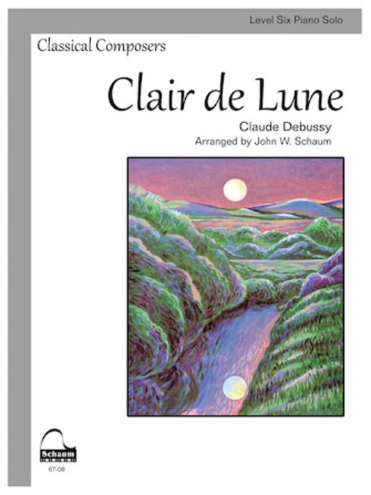 Debussy - Clair De Lune Level 6 Piano Solo Arr Schaum Sheet Music (Piano)
