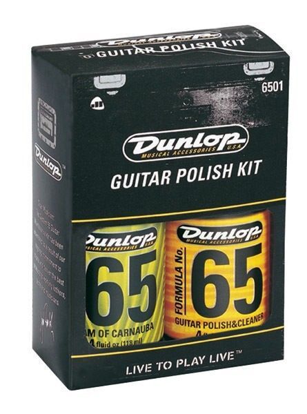 JIM DUNLOP Guitar Polish Gift Pack Kit Inc. Cleaner, Carnuba  Wax & Cloth