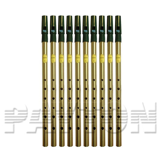 Feadog Brass "C" Irish Whistle - Box of 10, Hygiene Sealed