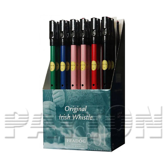 Feadog Whistle Display Box with 36 Mixed Colour D Whistles