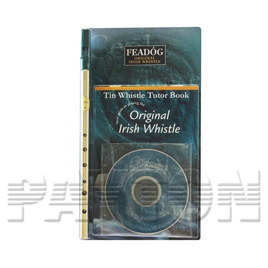 Feadog Brass D Whistle Starter Pack with Tutor Book and CD