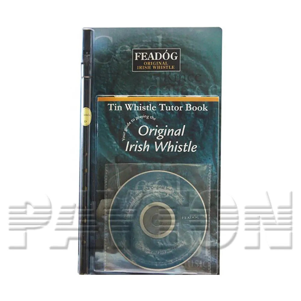 Feadog Black D Whistle Starter Pack with Tutor Book and CD