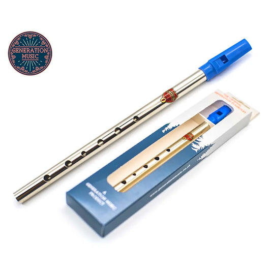 Original Generation Flageolet-Nickel F Whistle, Accurate Tune, Hygienic Mouthpiece, Made in England, Available in Multiple Keys