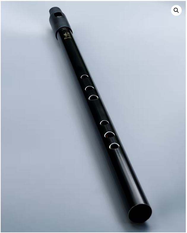 Howard Close-Spacing Low D Whistle - Silk Black, Handcrafted in Sheffield, Designed for Comfort and Articulation