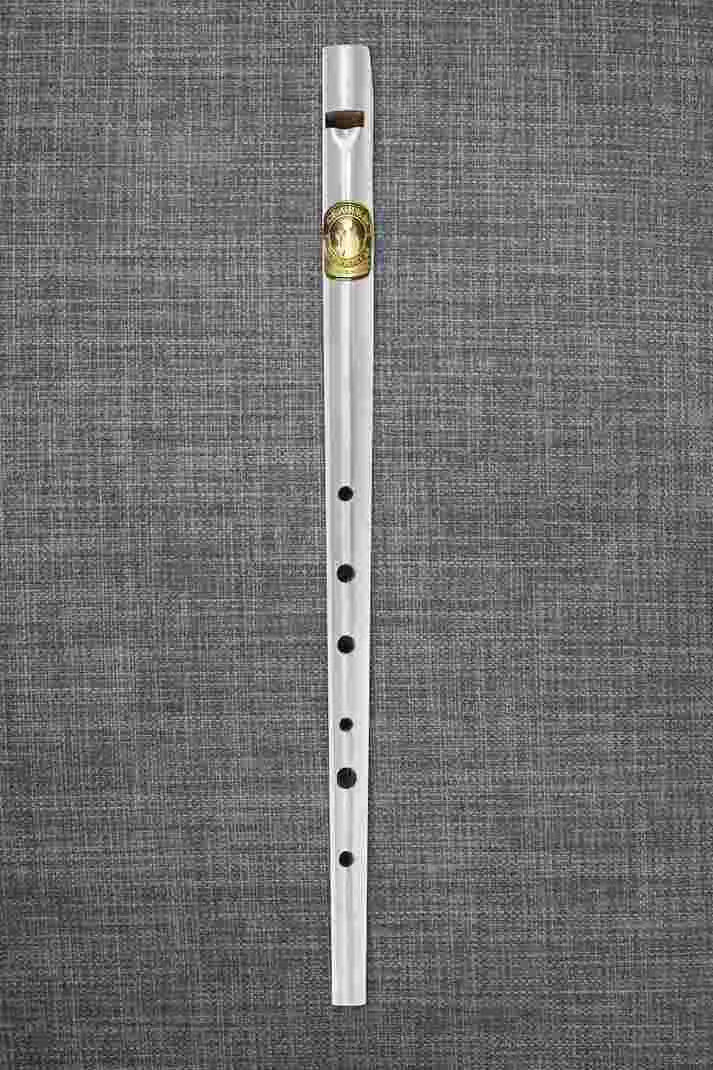 Clarke Nickel-Plated Original Tin Whistle in D with Microfibre Cloth — view 2