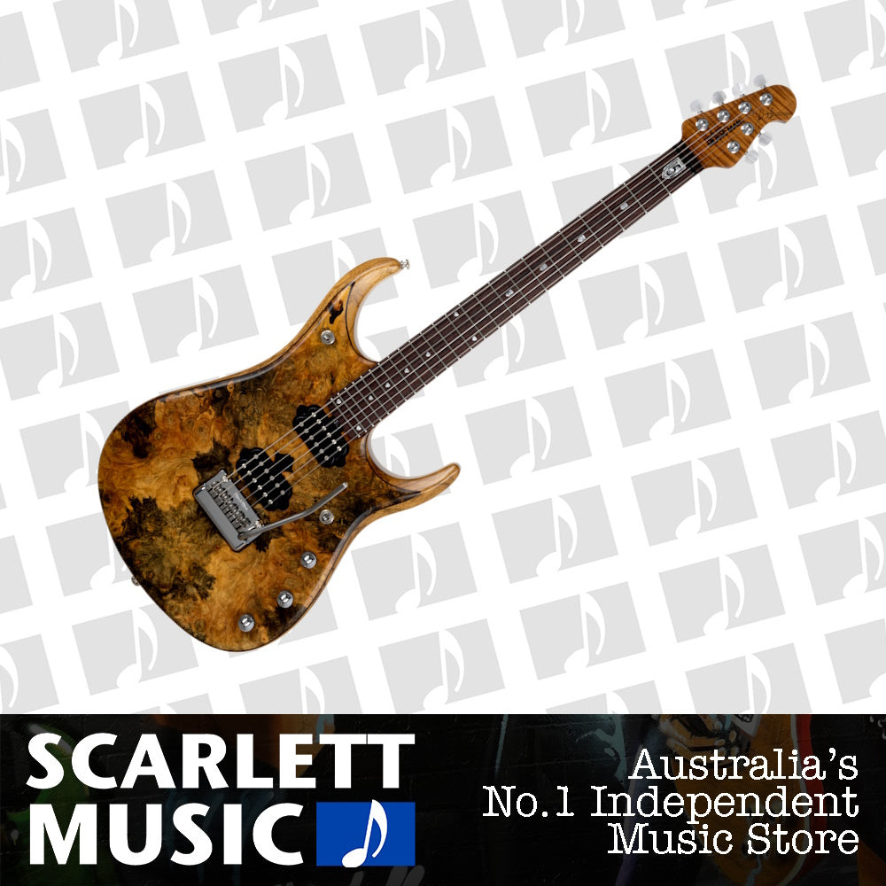 Ernie Ball Music Man JP15 BFR Butterscotch Burl Electric Guitar — view 2