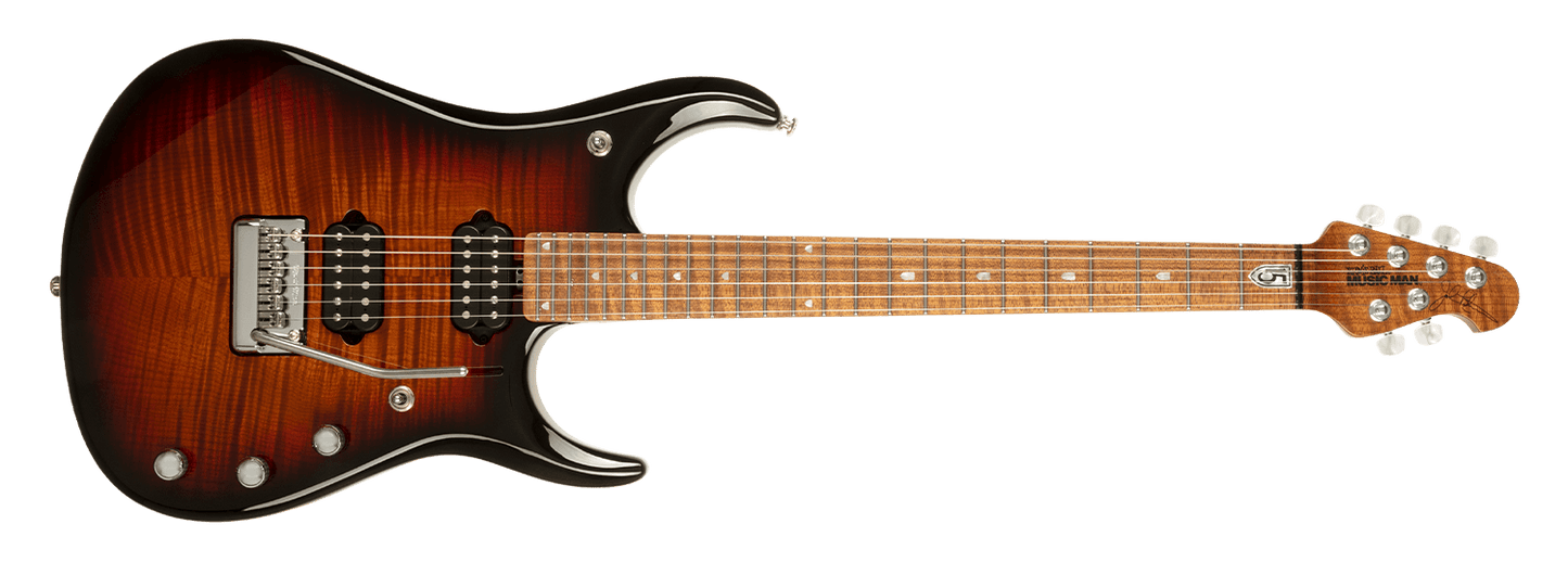 Music Man by Ernie Ball JP15 Vintage Electric Guitar Tiger Eye Flamed Top