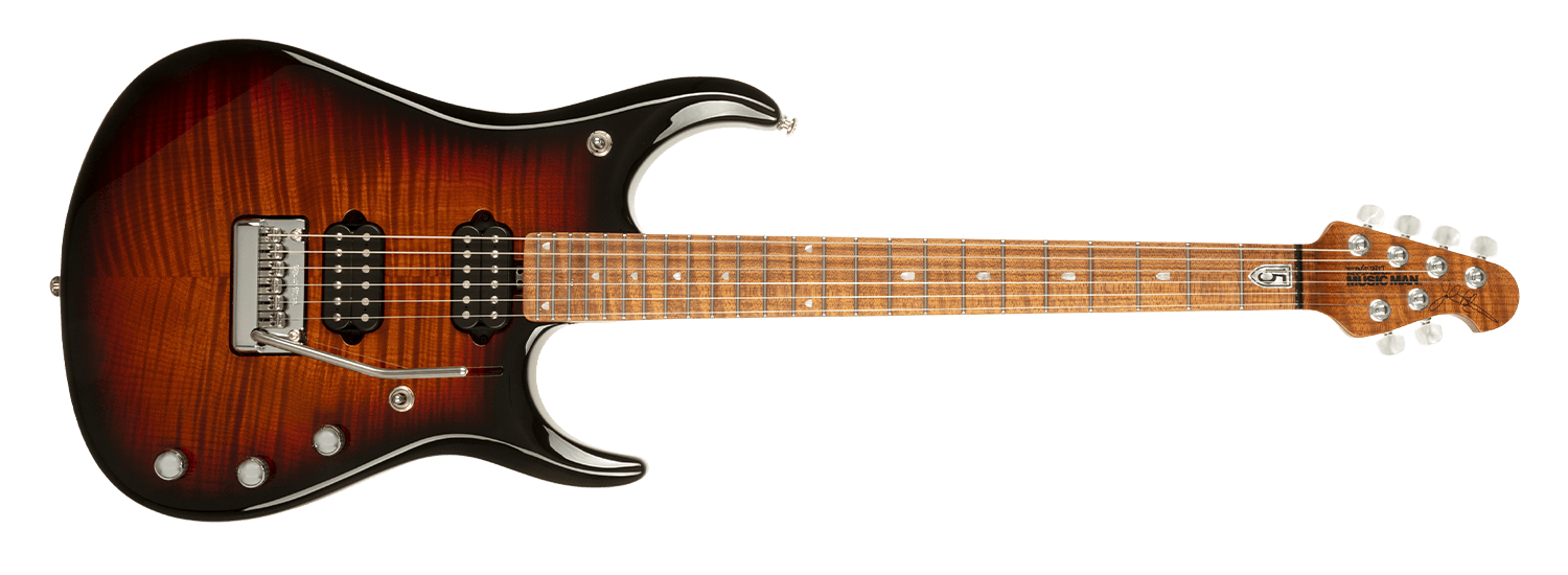 Music Man by Ernie Ball JP15 Vintage Electric Guitar Tiger Eye Flamed Top