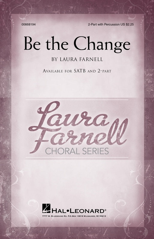 Be The Change 2 Part/Percussion Octavo