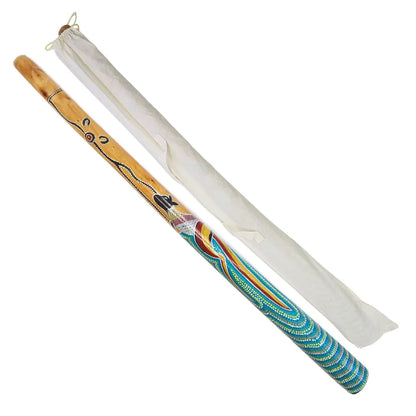 Hand Painted Acacia Didgeridoo 1.2m-1.3m with Carry Bag - Made in Australia by First Nation Artists — view 2