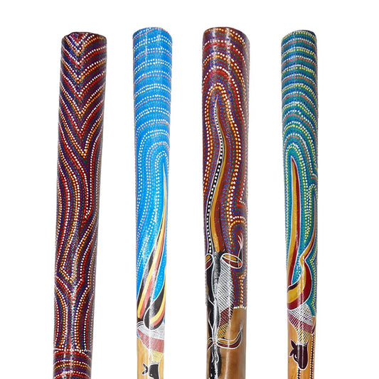 Hand Painted Acacia Didgeridoo - 1.2m-1.3m with Carry Bag - Made in Australia by First Nation Artists