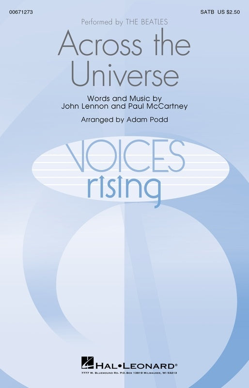 Across The Universe Satb Octavo