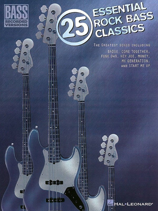 25 Essential Rock Bass Classics — Bass TAB (Hal Leonard)