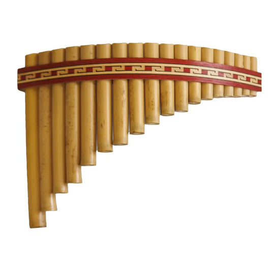 Schwarz Bamboo Panpipes 18 Note C (G-C) Curved, Made in Austria