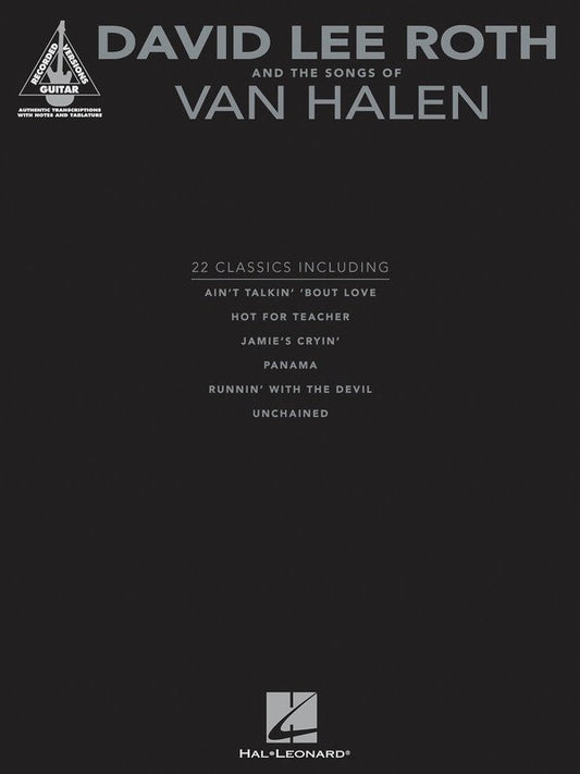 David Lee Roth and the Songs of Van Halen — Guitar TAB (Hal Leonard)