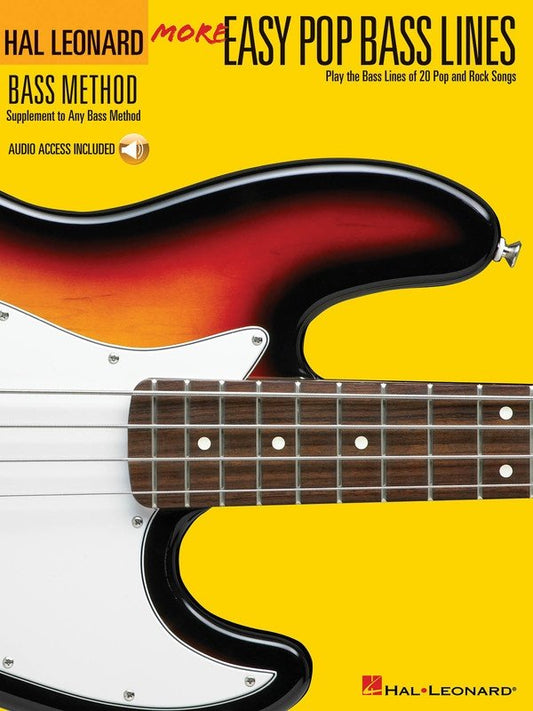 Hal Leonard Bass Method: More Easy Pop Bass Lines — Book & Online Audio (Hal Leonard)