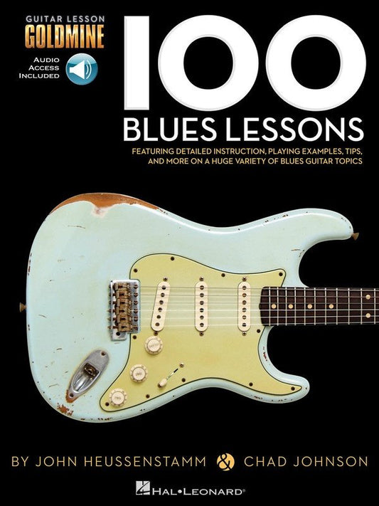100 Blues Lessons — Guitar TAB, Book & Online Audio — Guitar Lesson Goldmine (Hal Leonard)