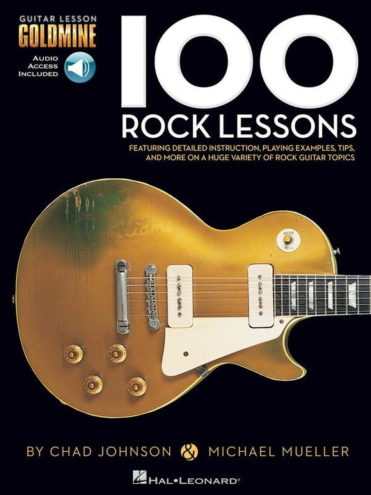 100 Rock Guitar Lessons — Guitar TAB, Book & Online Audio — Guitar Lesson Goldmine (Hal Leonard)