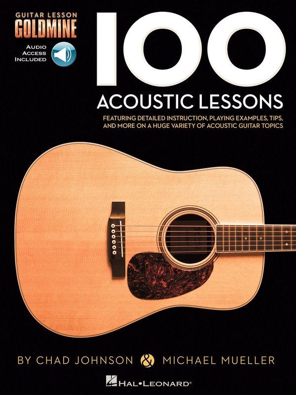 100 Acoustic Lessons Guitar Goldmine Bk/Ola (Hal Leonard)
