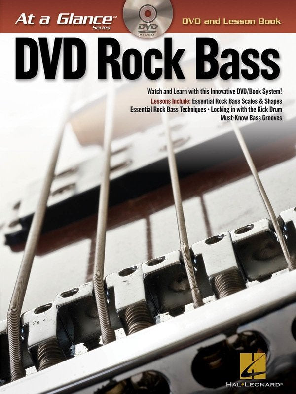 At a Glance Rock Bass — Bass TAB, Book & DVD (Hal Leonard)