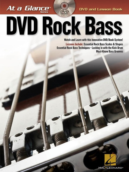 At a Glance Rock Bass — Bass TAB, Book & DVD (Hal Leonard)