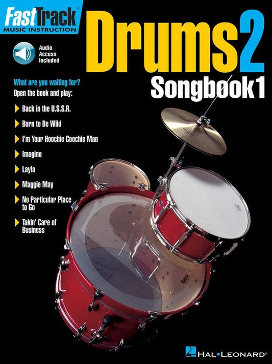 FastTrack Drums Songbook 1, Level 2 — Book & Online Audio (Hal Leonard)