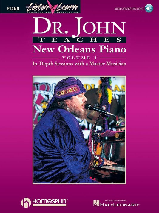 Dr. John Teaches New Orleans Piano, Vol. 1 — Book/Online Audio (Homespun)