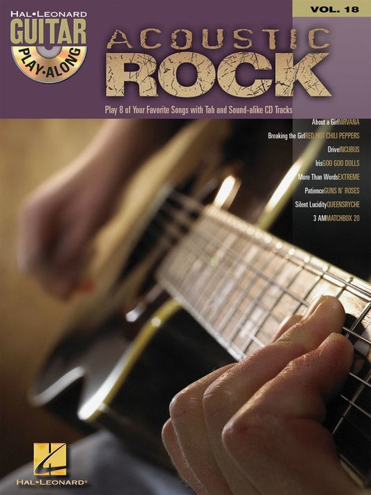 Guitar Play-Along Vol. 18: Acoustic Rock Guitar — TAB Book/CD (Hal Leonard)