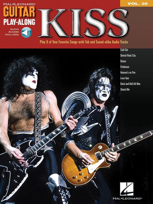Guitar Play-Along Vol. 30: KISS — TAB Book/Online Audio (Hal Leonard)