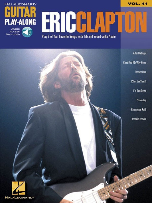 Guitar Play-Along Vol. 41: Eric Clapton — TAB Book/Online Audio (Hal Leonard)