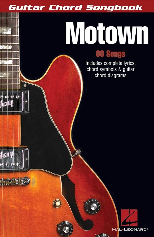 Motown Guitar Chord Songbook with 60 songs including lyrics and chords, publisher Hal Leonard, 160 pages, for guitar