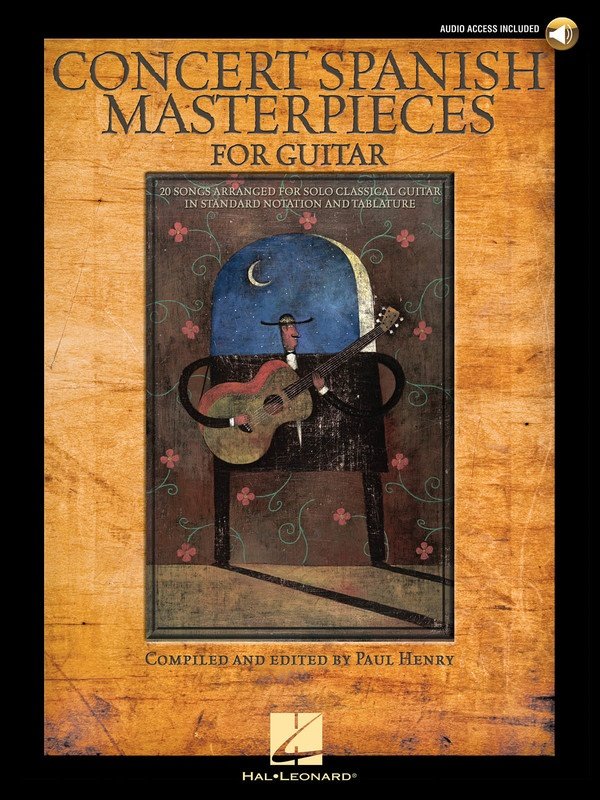 Concert Spanish Masterpieces for Guitar — Notation & TAB Book/Online Audio (Hal Leonard)