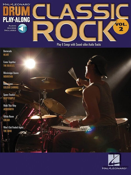 Drum Play-Along Vol. 2: Classic Rock — Book/Online Audio (Hal Leonard)