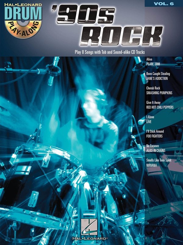 Drum Play-Along Vol. 6: 90s Rock — Book/CD (Hal Leonard)