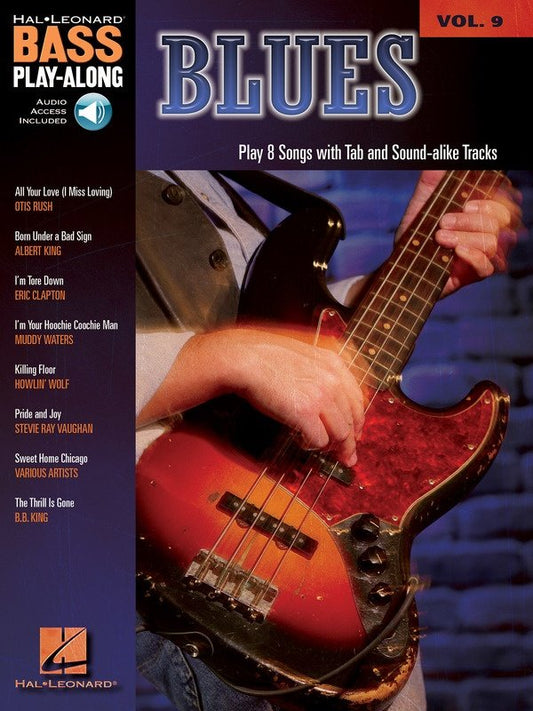Bass Play-Along Vol. 9: Blues Bass — Bass TAB Book/Online Audio (Hal Leonard)
